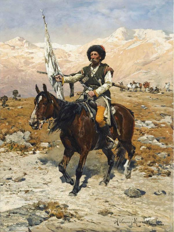 Alfred Wahlberg Szef kaukaski oil painting image